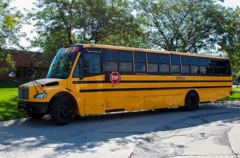 Adaptive Transportation includes the use of buses equipped with a wheelchair lift and special wheelchair tie-downs for the safety of our students.